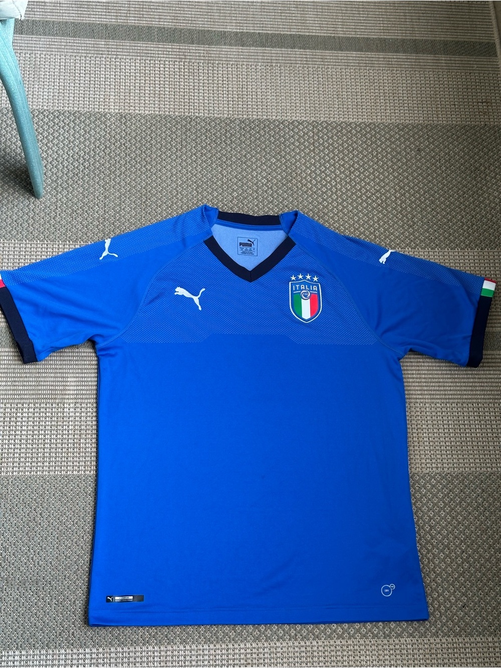 Puma Italy National Team Jersey in Blue with Navy Accents